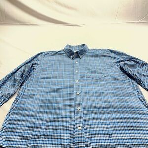 L.L. Bean Men's Casual Blue Plaid Shirt Large Traditional Fit